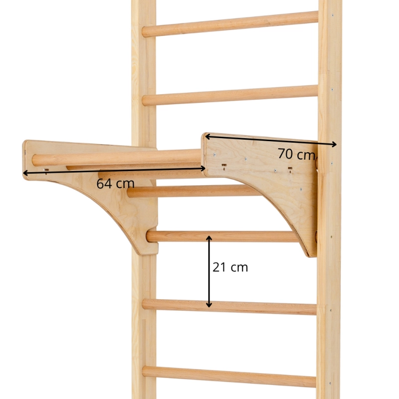 Regulowany drążek do drabinki gimnastycznej Pinokio 220 × 70 cm – wymiary
