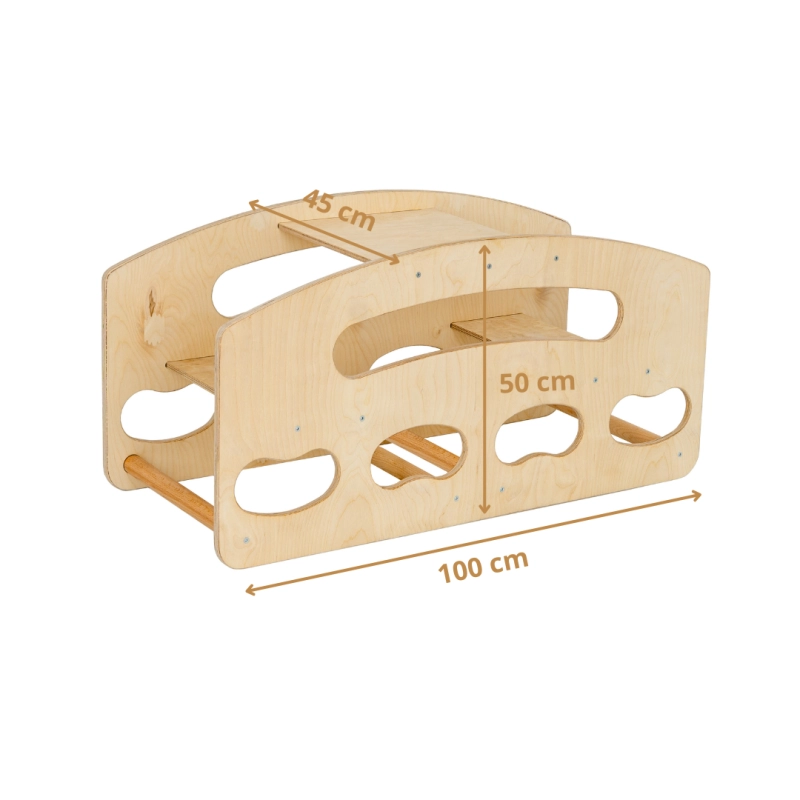 Drewniane biurko i bujak 2w1 dla dzieci – wymiary 100 × 45 × 50 cm