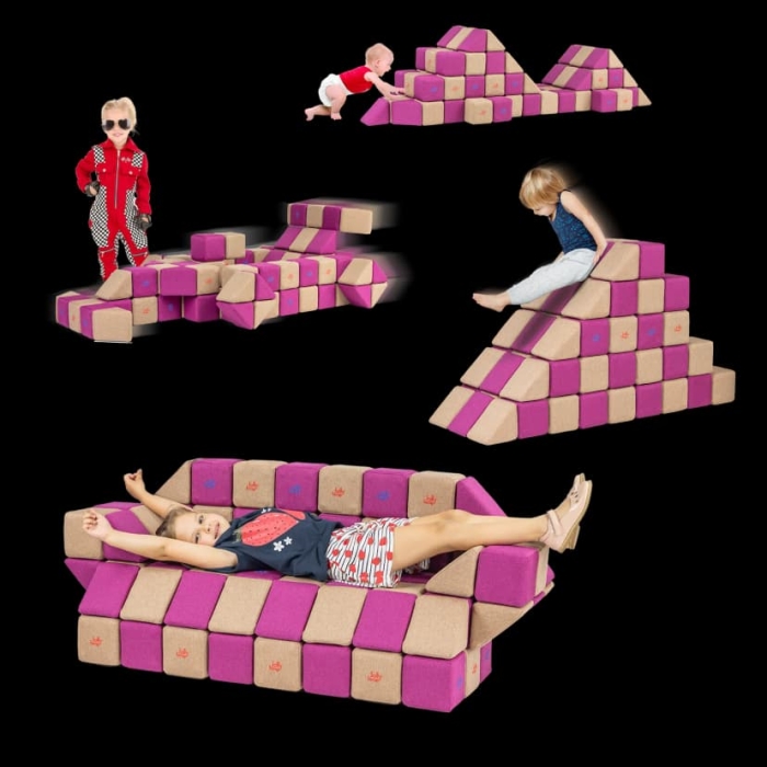 Basic + Extra JollyHeap - duże piankowe klocki magnetyczne do budowania