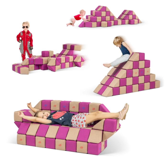 Zestaw klocków Move JollyHeap - 200 dużych piankowych klocków magnetycznych