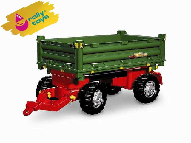 Rolly Toys rollyTrailer Przyczepa Rolly Multi dwuosiowa zielona