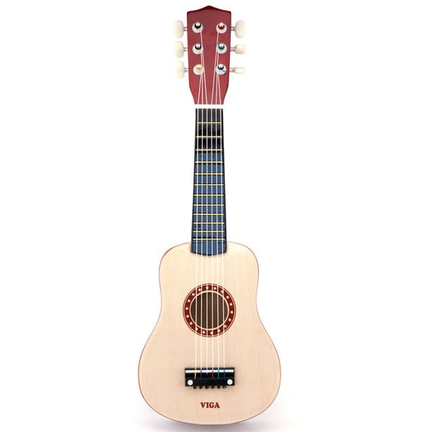 Viga Drewniana gitara dla dzieci Naturalna 21 cali 6 strun