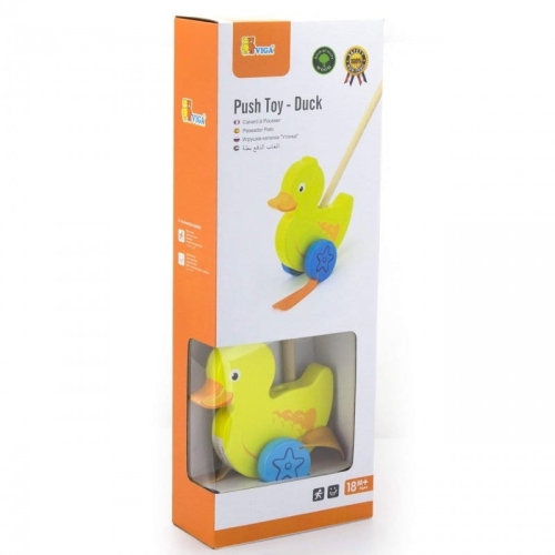 Viga Toys Drewniany Pchacz Kaczuszka
