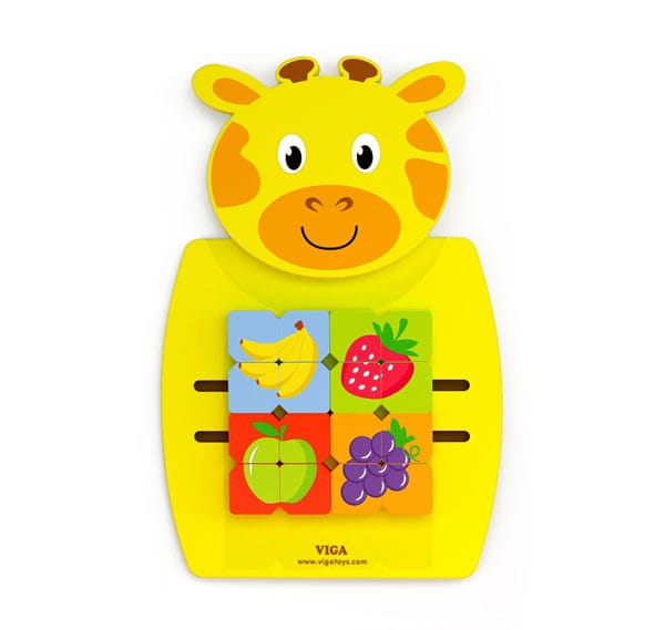 Drewniana Sensoryczna Tablica manipulacyjna Żyrafa Viga Toys