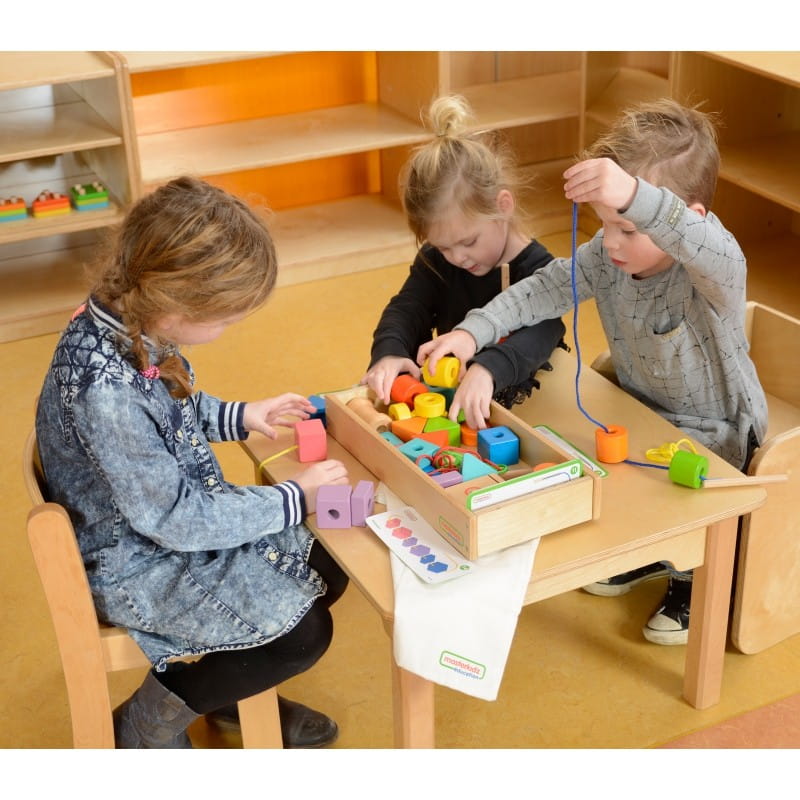 Drewniana Sznurowanka Duża Kolorowa Masterkidz