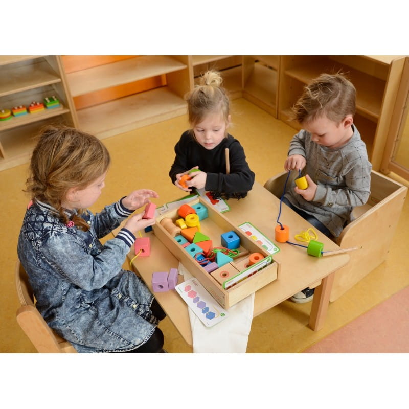 Drewniana Sznurowanka Duża Kolorowa Masterkidz