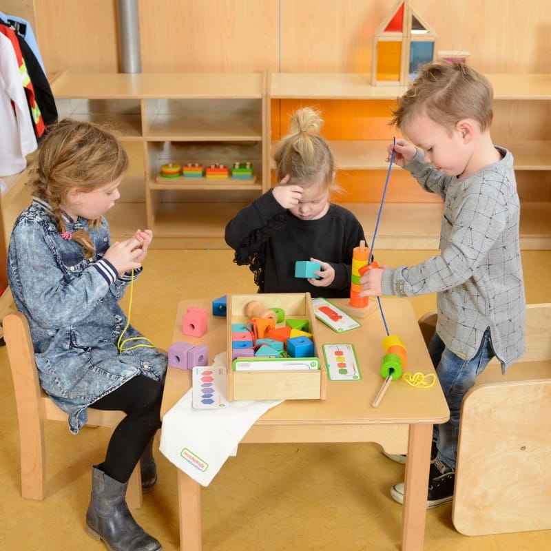 Drewniana Sznurowanka Duża Kolorowa Masterkidz