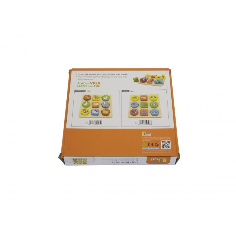 Puzzle Edukacyjne Drewniane Viga Zwierzęta