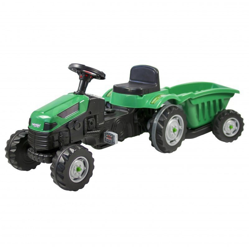 WOOPIE Traktor na Pedały Farmer GoTrac MAXI z Przyczepą Ciche Koła