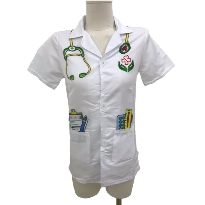 WOOPIE Strój Fartuch Lekarza Doktora Ubranko dla Dzieci do ok. 120 cm