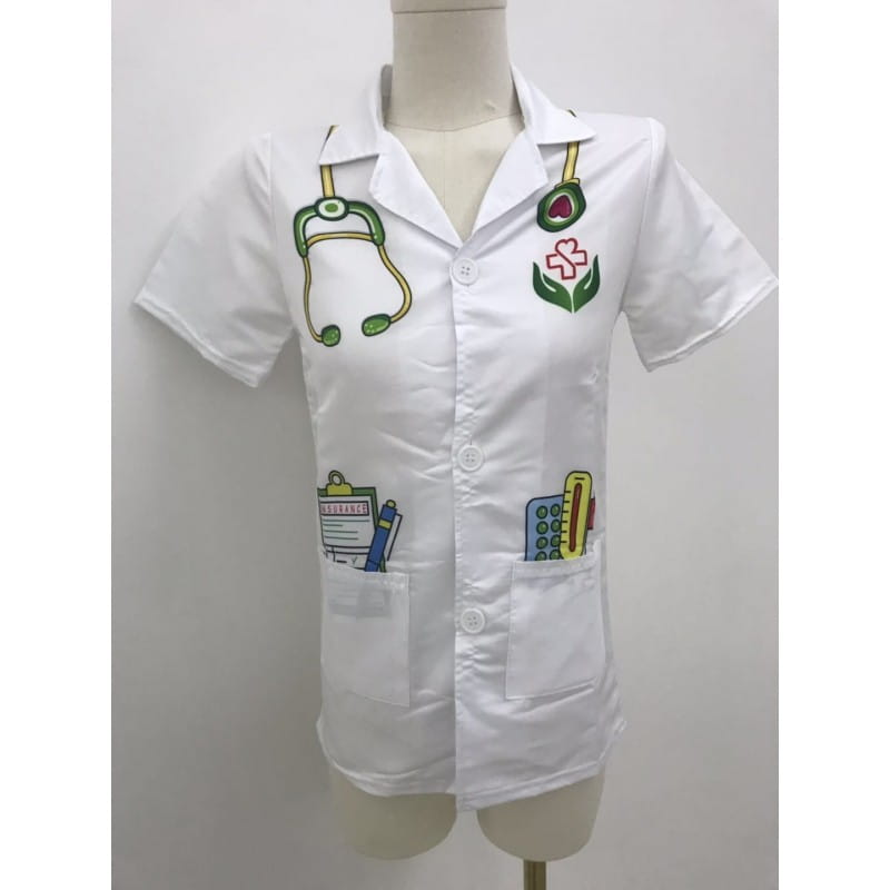 WOOPIE Strój Fartuch Lekarza Doktora Ubranko dla Dzieci do ok. 120 cm