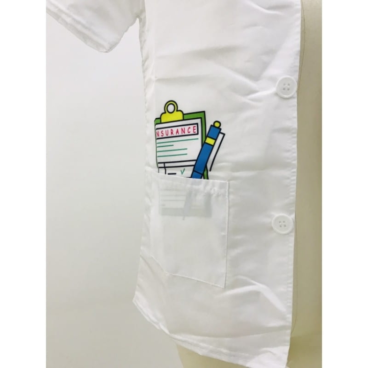 WOOPIE Strój Fartuch Lekarza Doktora Ubranko dla Dzieci do ok. 120 cm