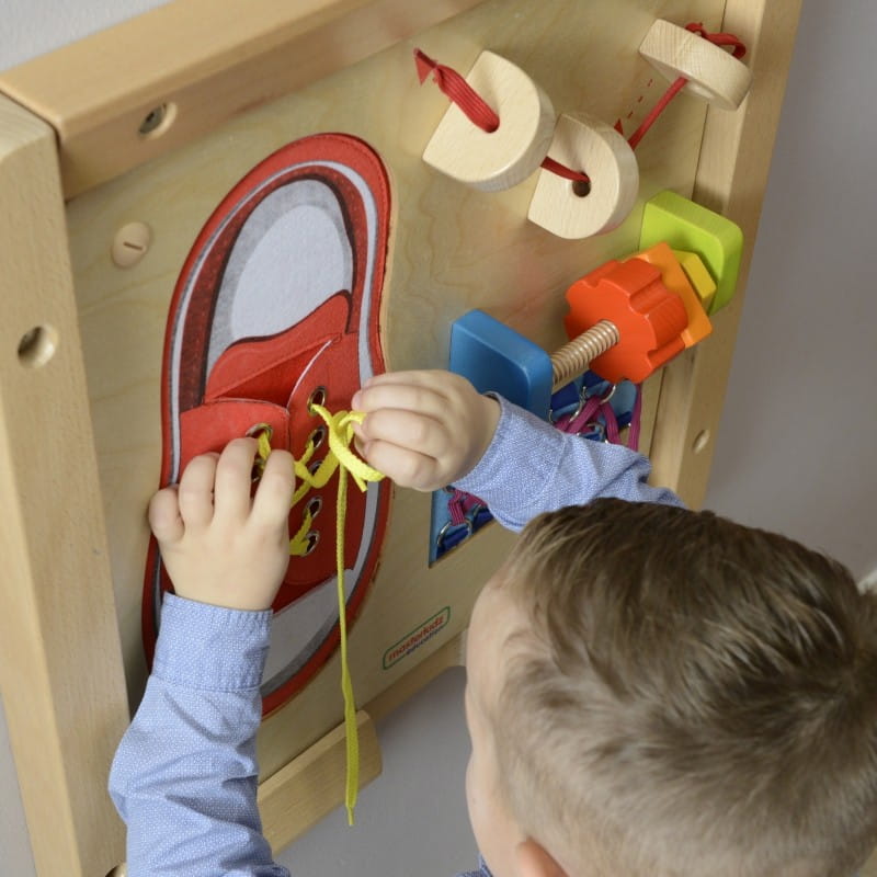 MASTERKIDZ Tablica Edukacyjna - Zręczność Manualna Sznurowanie