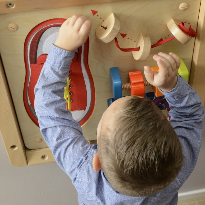 MASTERKIDZ Tablica Edukacyjna - Zręczność Manualna Sznurowanie