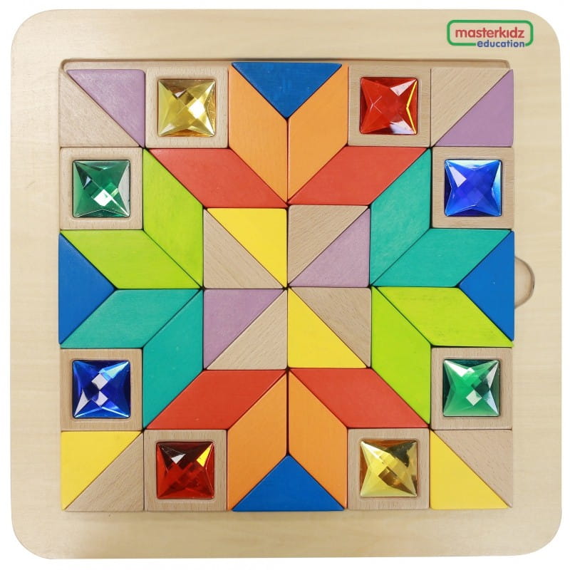 MASTERKIDZ Układanka Mozaika Nauka Kolorów i Kształtów Tangram