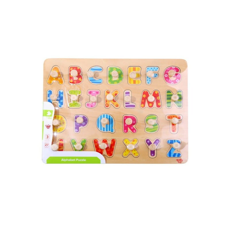 TOOKY TOY Puzzle Układanka z Pinezkami Alfabet