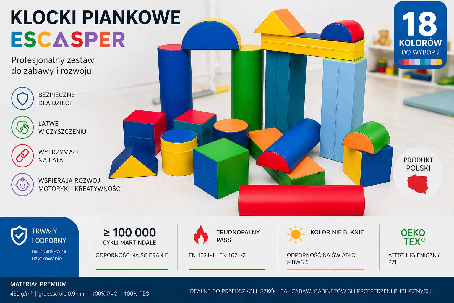 Klocki piankowe Escasper